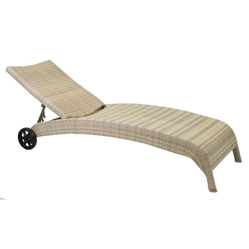 Chaise-Longue Deck Chair Wicker, Beige