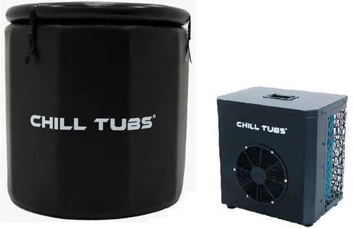 CHILL TUBS - Cold Plunge Bath Essential Pod 498L 1000x900x900mm, Chiller Set