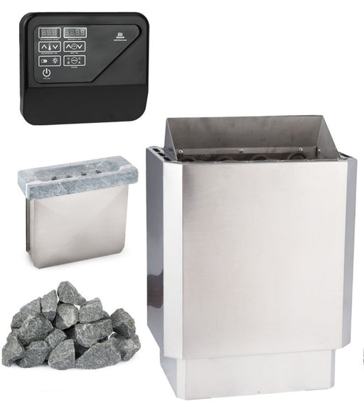 STEAMTEC A90 9,0kW sauflex set - standart, stainless steel, with control unit