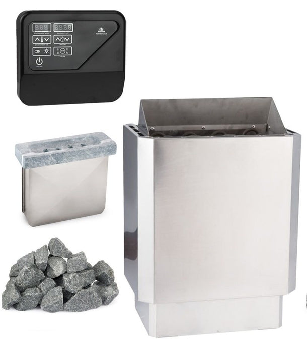 STEAMTEC A90 9,0kW sauflex set - standart, stainless steel, with control unit