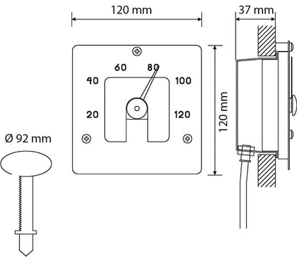CARIITTI HYGROMETER SQ, WHITE