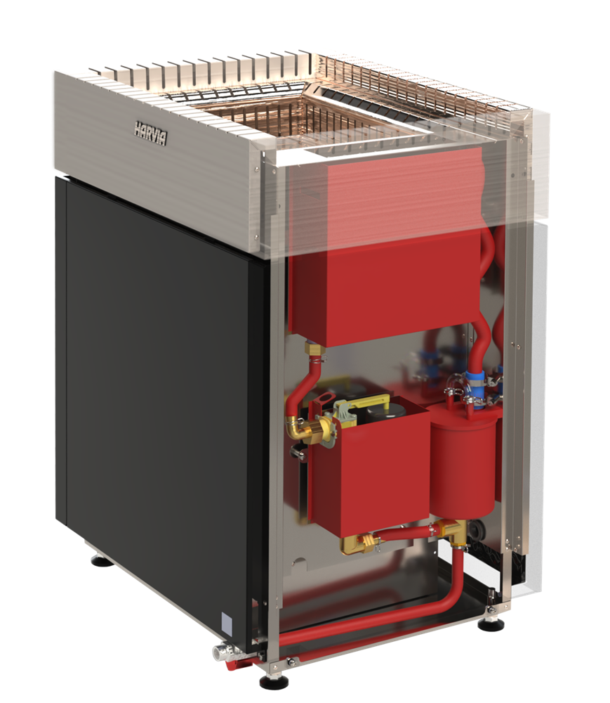 ELECTRIC SAUNA HEATER HARVIA QUBE COMBI QU100S 10,0kW, WITHOUT CONTROL UNIT