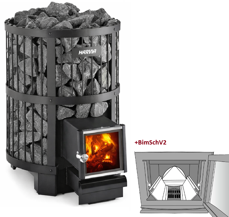 SAUNA WOODBURNING STOVE HARVIA LEGEND 240 SL BimSchV2 BLACK, WKLE20SLM10