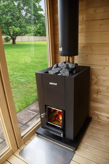 SAUNA WOODBURNING STOVE HARVIA LINEAR 18 COMPACT BLACK WKLI18CPTM