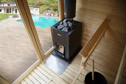 SAUNA WOODBURNING STOVE HARVIA LINEAR 18 COMPACT BLACK WKLI18CPTM