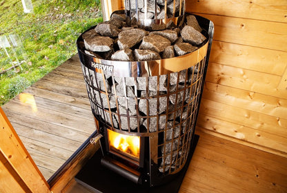 SAUNA WOODBURNING STOVE HARVIA CILINDRO 16, WKPC16S, STAINLESS STEEL