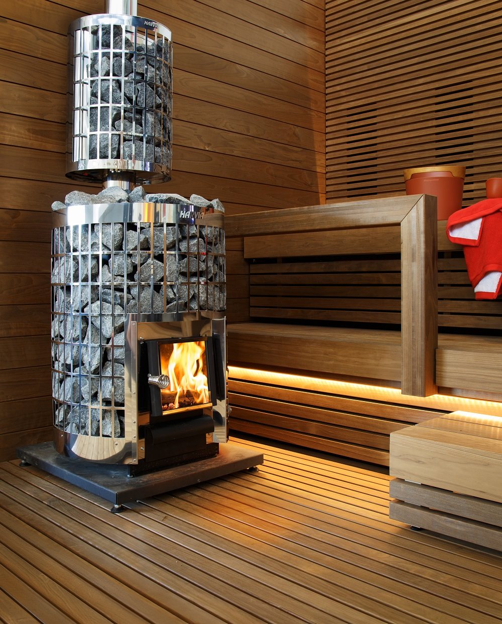 SAUNA WOODBURNING STOVE HARVIA CILINDRO 16, WKPC16S, STAINLESS STEEL