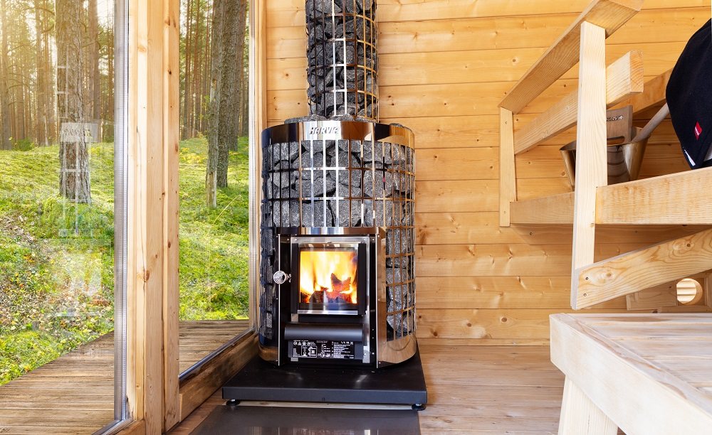 SAUNA WOODBURNING STOVE HARVIA CILINDRO 16, WKPC16S, STAINLESS STEEL