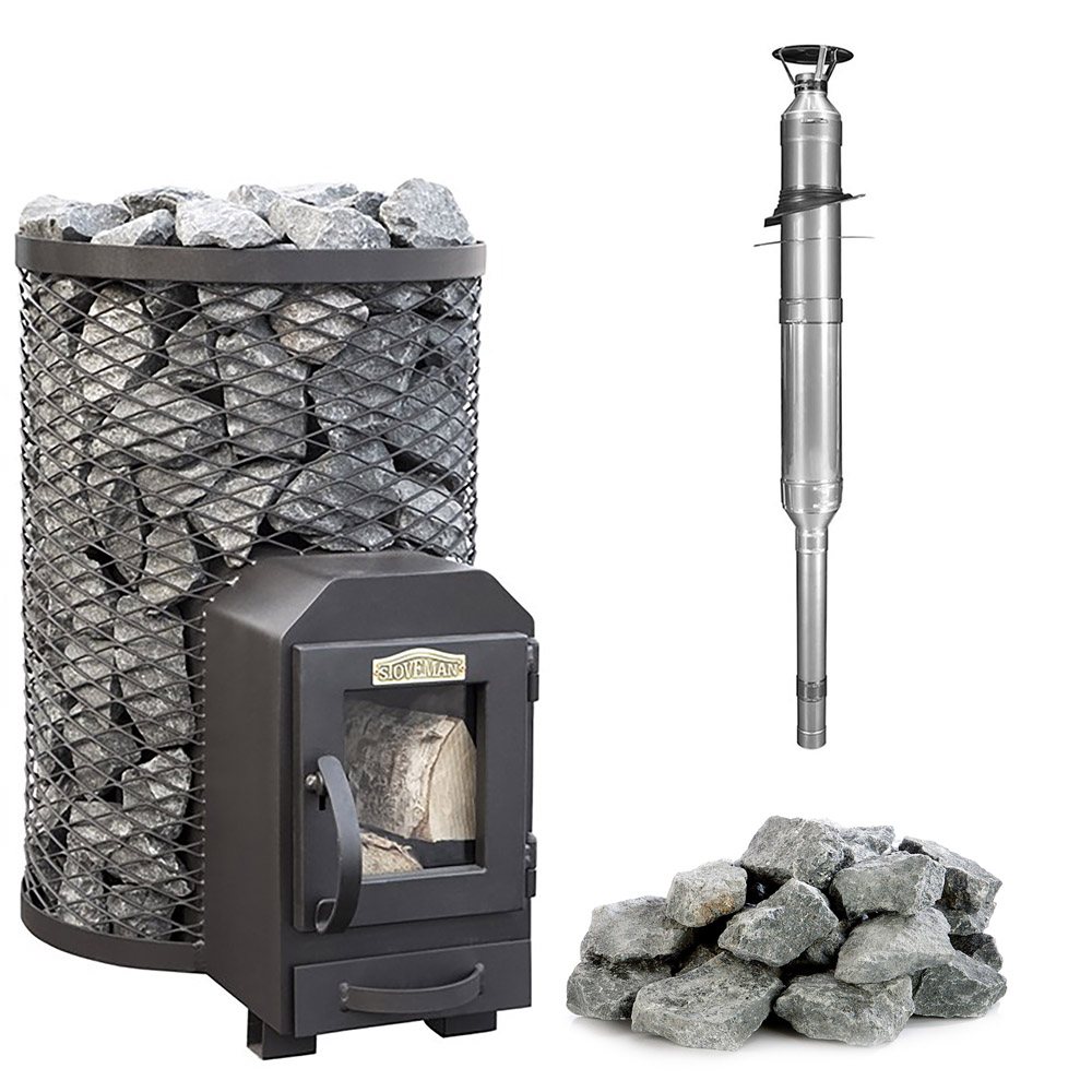 SAUNA Woodburning Stove Stoveman 13R-LS Set