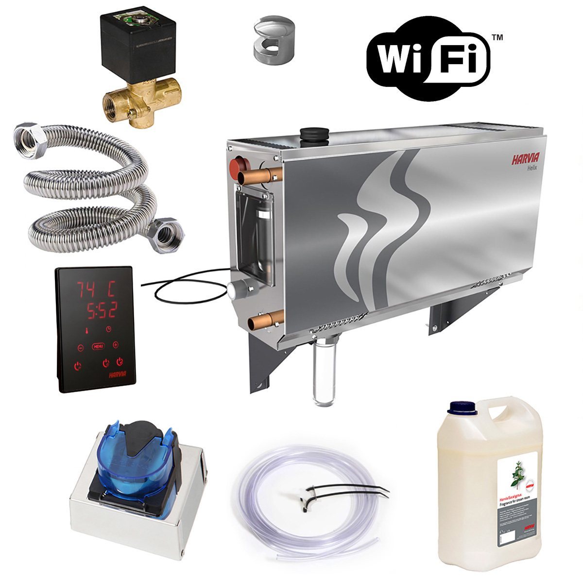 HARVIA HGX45 HELIX WIFI SET STANDARD V2, 4,5kW by HARVIA - The Warm Living UK