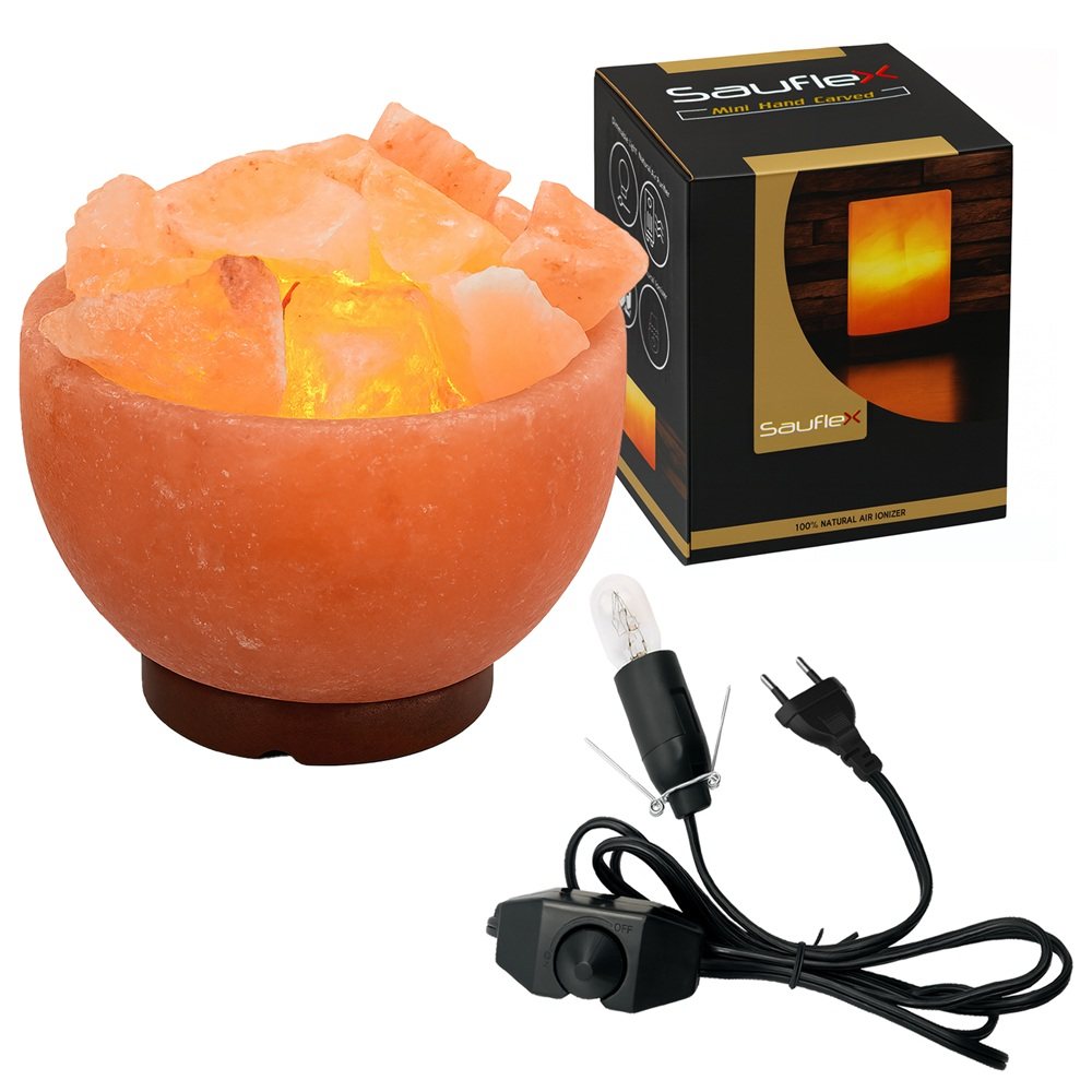 SAUFLEX HIMALAYA SALT LAMP BOWL OF FIRE 3-4 KG