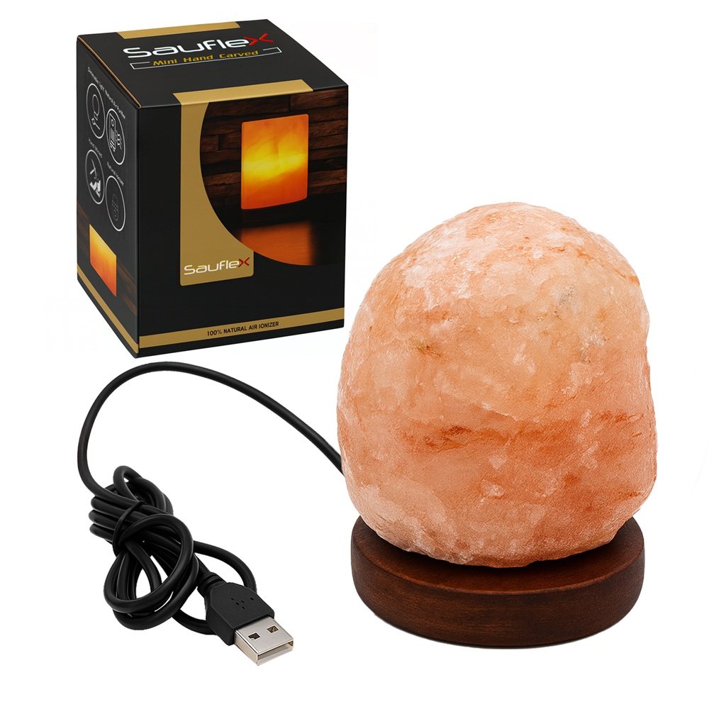 SAUFLEX HIMALAYA SALT LAMP NATURAL SHAPE 1-2 KG, USB
