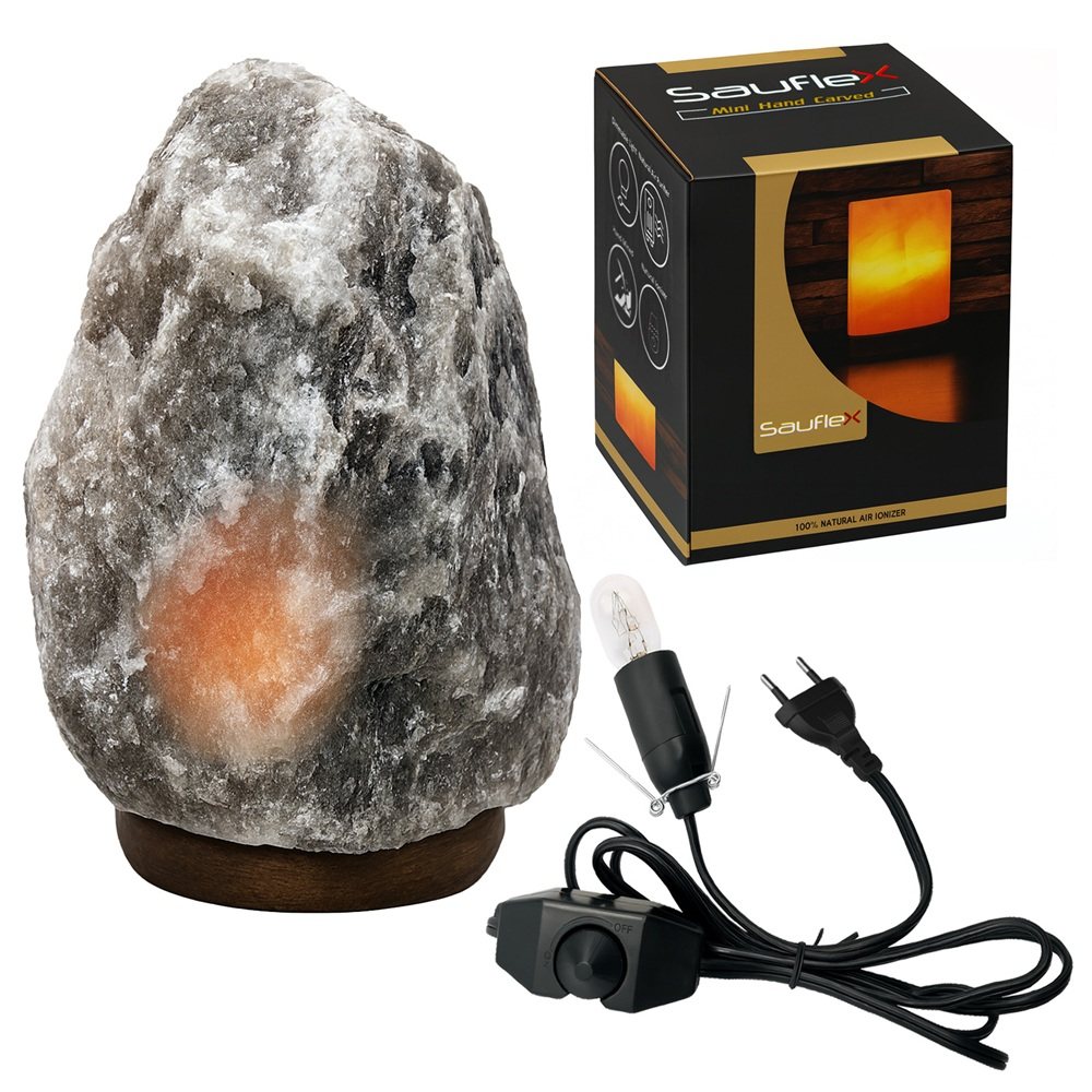 SAUFLEX HIMALAYA SALT LAMP NATURAL SHAPE 5-7 KG, GREY