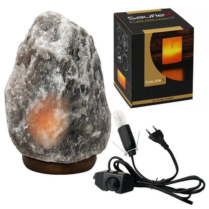 SAUFLEX HIMALAYA SALT LAMP NATURAL SHAPE 5-7 KG, GREY