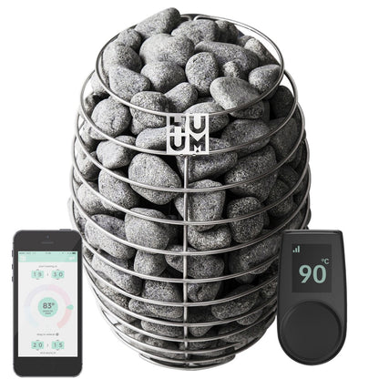 ELECTRIC SAUNA HEATER HUUM DROP + UKU BLACK CONTROL UNIT
