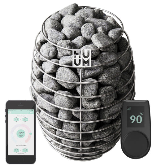 ELECTRIC SAUNA HEATER HUUM DROP + UKU BLACK CONTROL UNIT