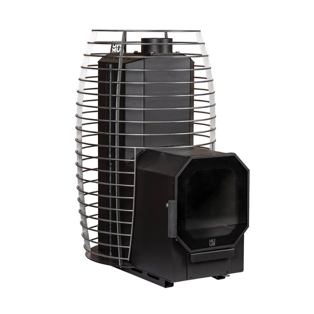 SAUNA WOODBURNING STOVE HUUM HIVE FLOW MINI LS 8,5kW, THROUGH THE WALL