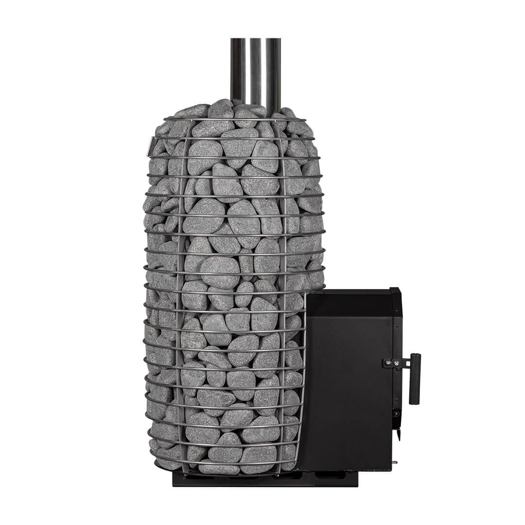 SAUNA WOODBURNING STOVE HUUM HIVE FLOW MINI LS 8,5kW, THROUGH THE WALL