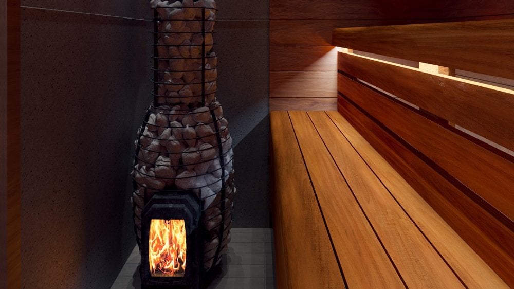 SAUNA WOODBURNING STOVE HUUM HIVE WOOD 17