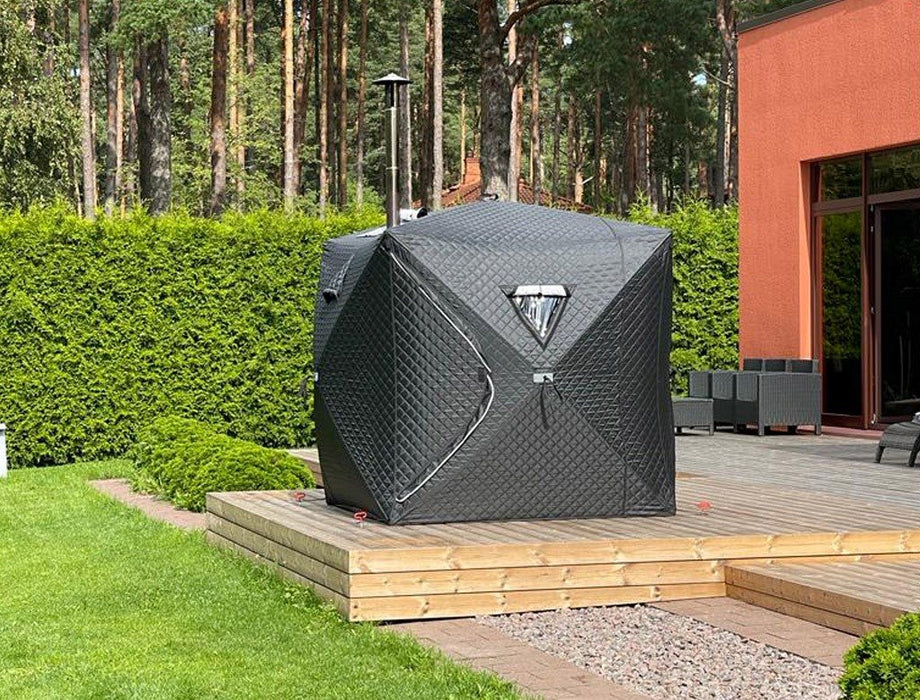 SAUFLEX Travel Set – Mobile Sauna Tent with Stove (2000x2000x2100mm)
