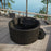 Hot Tub With Integrated Stove Black Edition 1150 L
