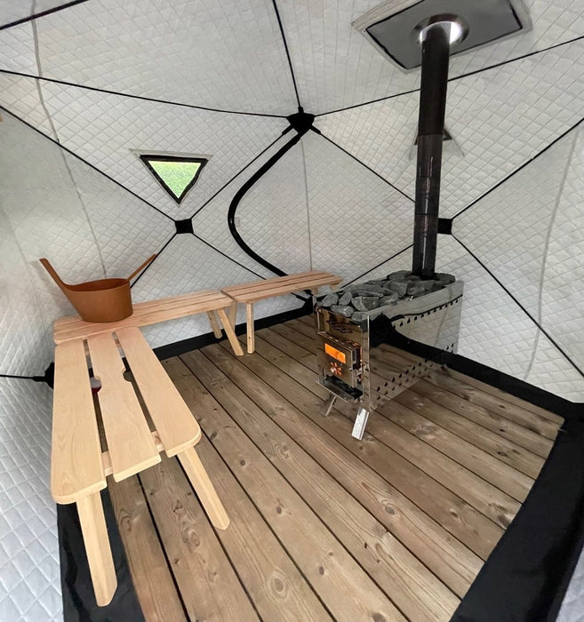 SAUFLEX Full Travel Sauna Tent Set – Portable Outdoor Sauna with Stove