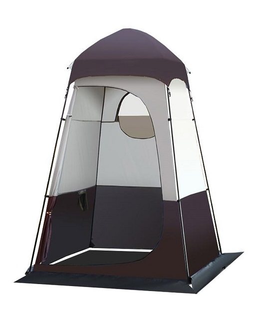 SAUFLEX Outdoor Shower Tent – 160x160x240 cm – Brown