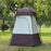 SAUFLEX Outdoor Shower Tent – 160x160x240 cm – Brown