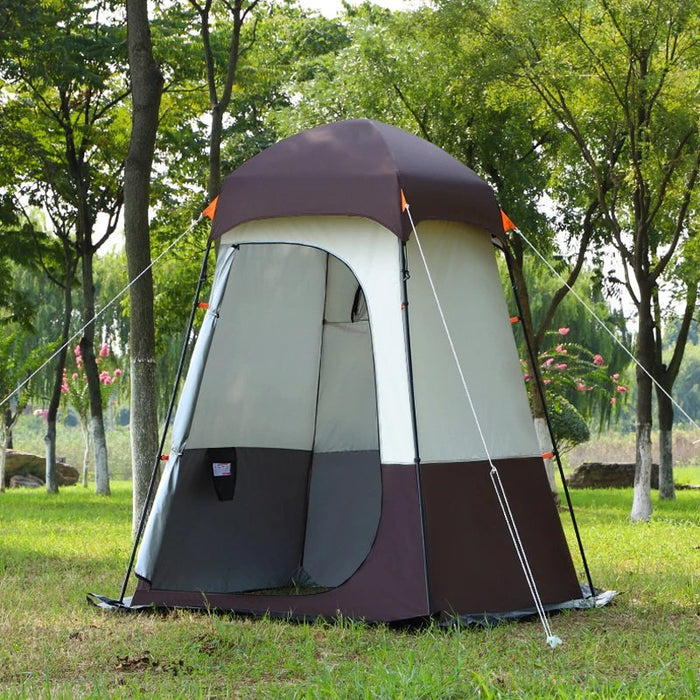 SAUFLEX Outdoor Shower Tent – 160x160x240 cm – Brown