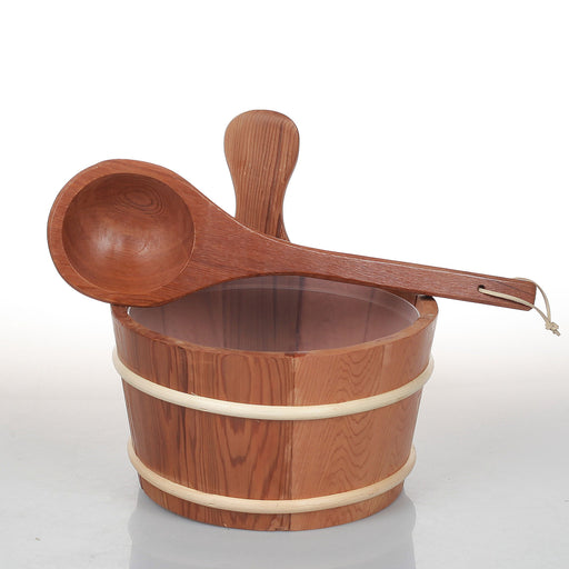 Sauflex 4L wooden bucket and 36cm ladle, cedar