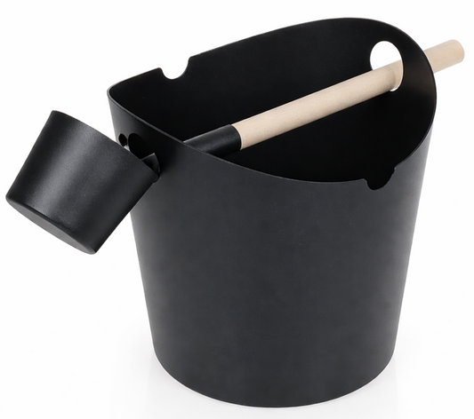 SAUFLEX ALUMINIUM BUCKET AND LADLE SET BLACK PACIFIC