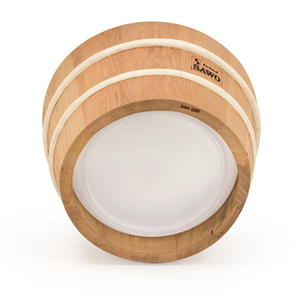 SAWO WOODEN PAIL WITH PLASTIC INSERT 340-D, CEDAR, 4L