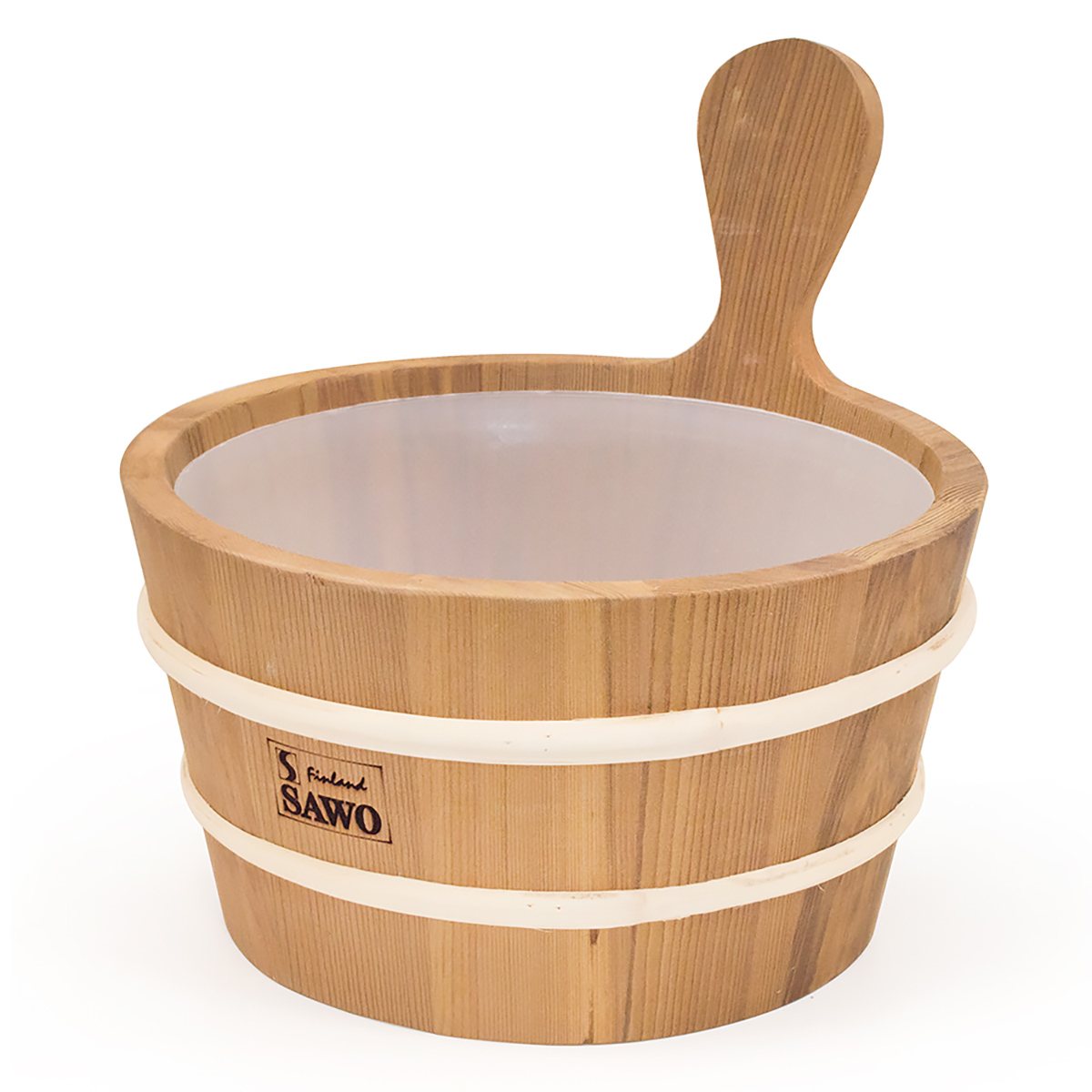 SAWO WOODEN PAIL WITH PLASTIC INSERT 340-D, CEDAR, 4L