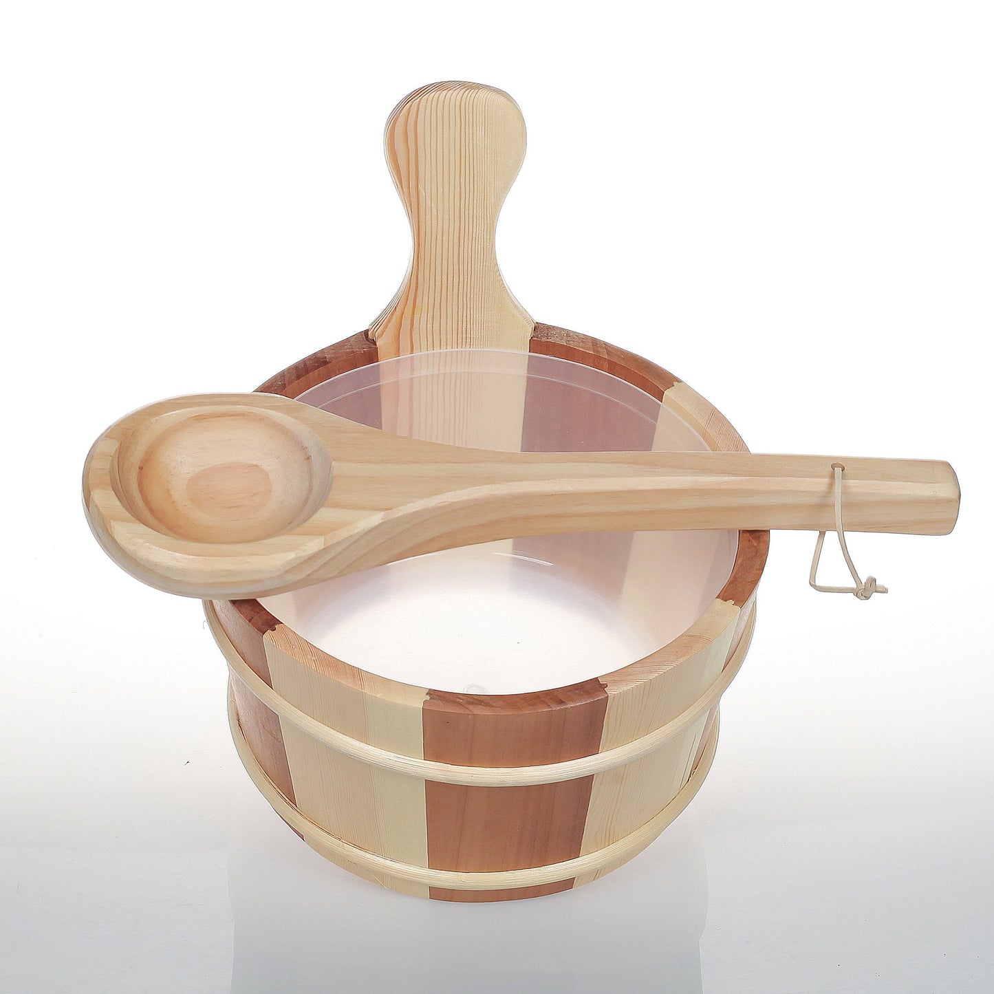 SAUFLEX 7L WOODEN BUCKETAND 36CM LADLE, PINE / CEDAR