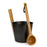 Rento Aluminium Bucket and Ladle Set Black