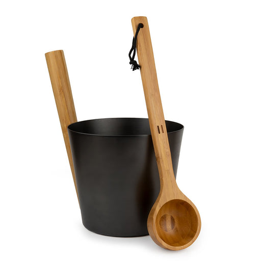 Rento Aluminium Bucket and Ladle Set Black