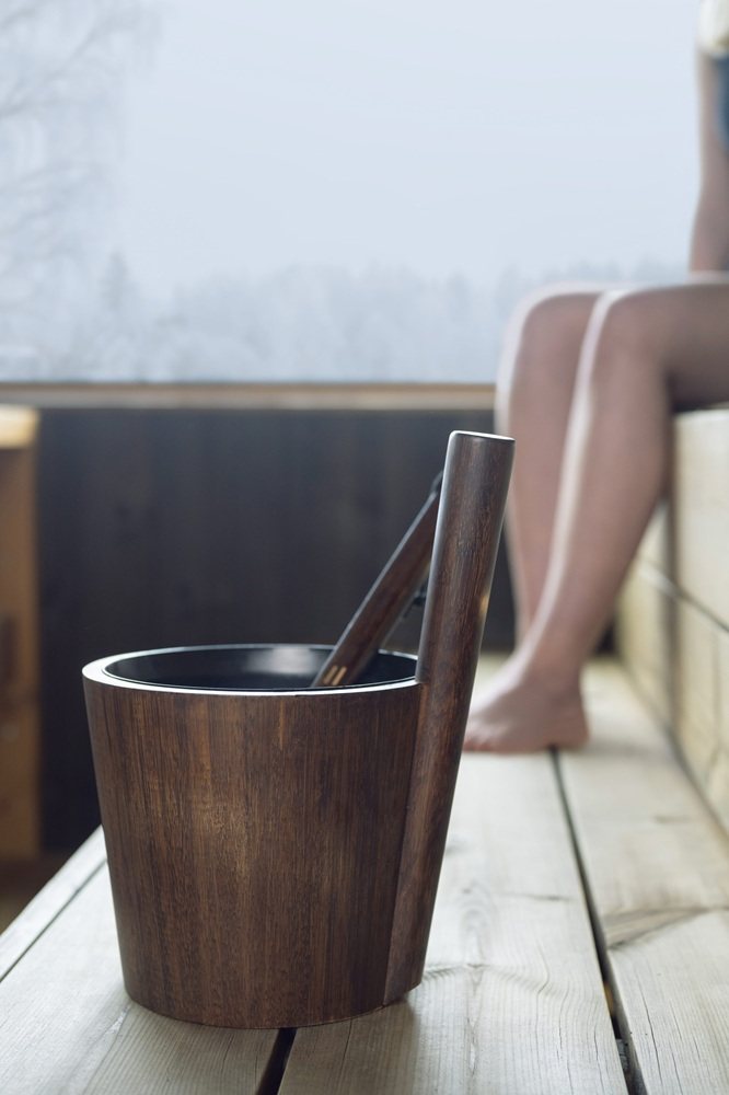 RENTO BUCKET, DARK BAMBOO, BLACK INSERT, 5,0L