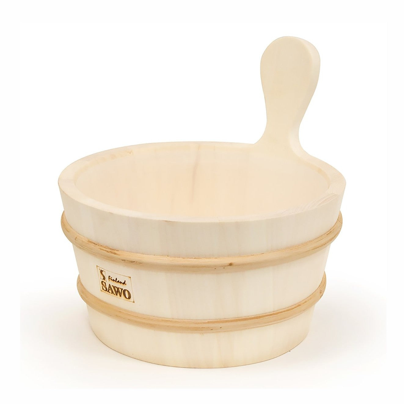 SAWO Wooden Sauna Pail with Plastic Insert 340-A, 4L