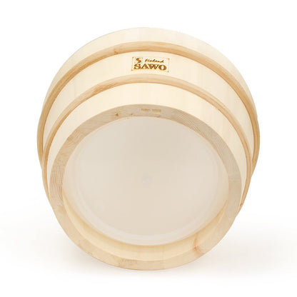 SAWO Wooden Sauna Pail with Plastic Insert 340-A, 4L