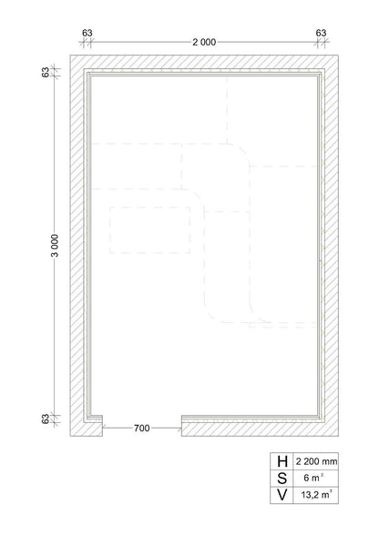 Building Kit 2 - Sauna Premium, Alder