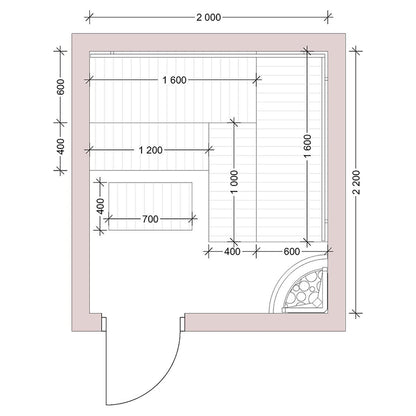 Building Kit - Sauna Optimal, Alder