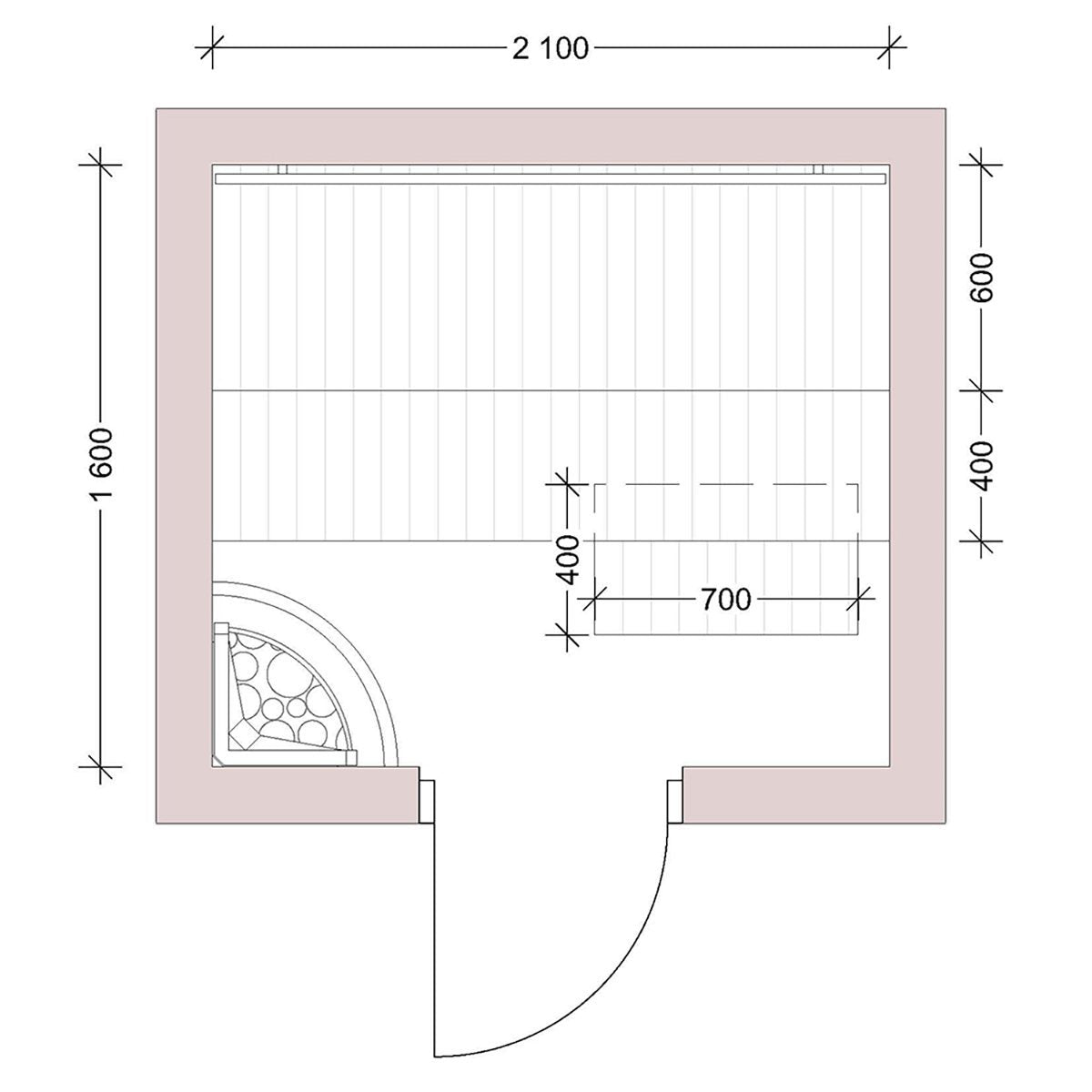 BUILDING KIT - SAUNA STANDART, THERMO-ASPEN