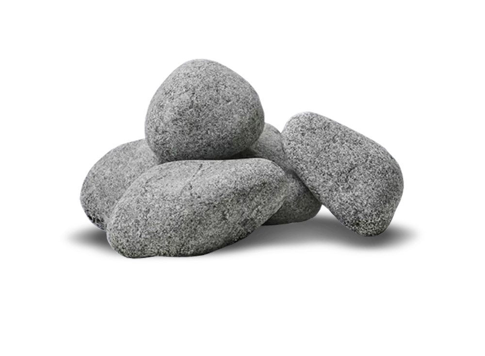 HUUM ROUND SAUNA STONES, OLIVINE DIABASE 3-5cm 15kg