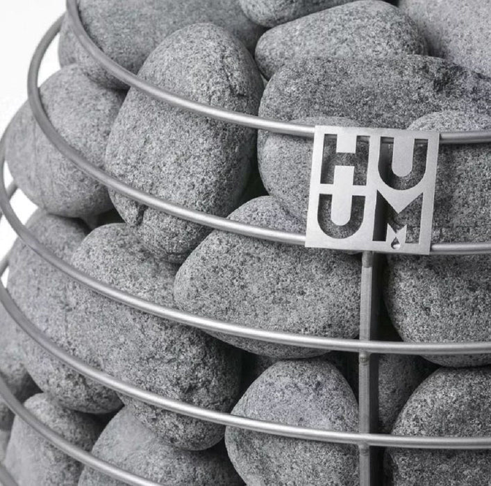 HUUM Round sauna stones, olivine diabase 5-10cm 15kg