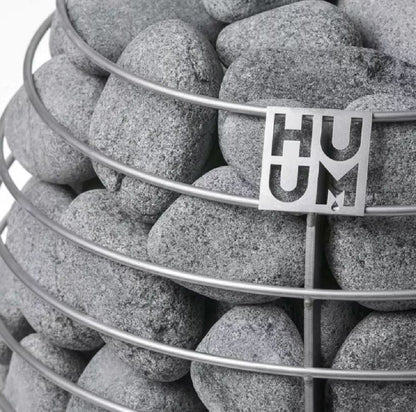 HUUM ROUND SAUNA STONES, OLIVINE DIABASE 3-5cm 15kg