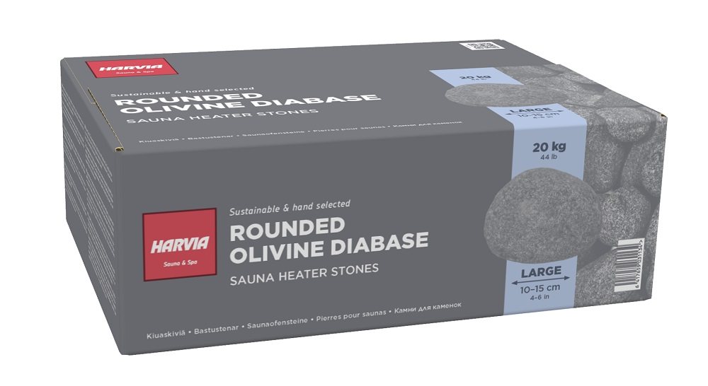 HARVIA SAUNA STONES, ROUNDED 10-15cm 20kg, R-995