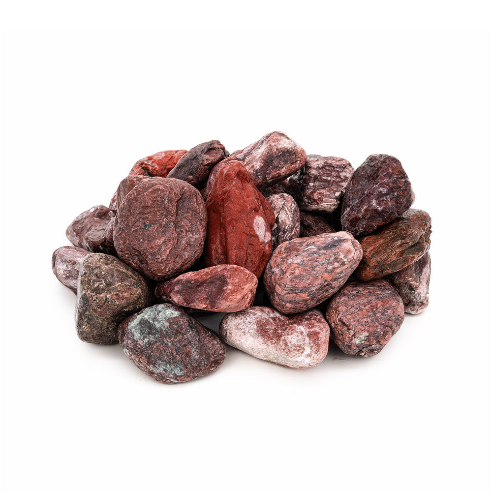 SAUFLEX Sauna Stones Red Jasper 3-5cm 15kg, Rounded