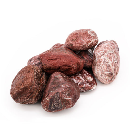 SAUFLEX Sauna Stones Red Jasper 10-15cm 15kg, Rounded