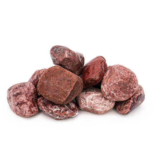 SAUFLEX Sauna Stones Red Jasper 10-15cm 15kg, Rounded