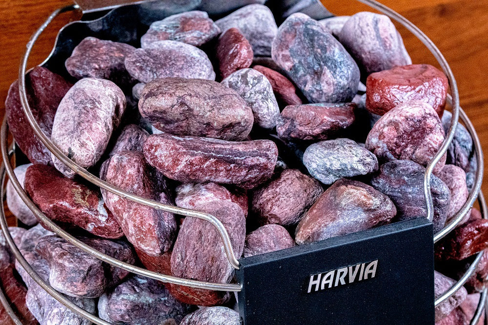 SAUFLEX Sauna Stones Red Jasper 3-5cm 15kg, Rounded